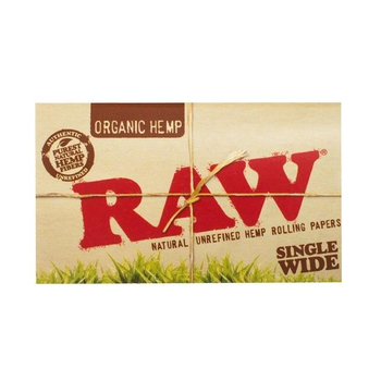 Бумажки RAW Organic Single Wide Double Window 100 листов - Самокрутки - Бумага RAW - Магазин вапорайзеров, бонгов и лучших аксессуаров для курения  rastastore.ru